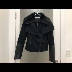Very Stylish BCBG Wool Moto Jacket
